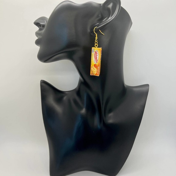 Velveeta Earrings - Football Rotel Cheese Box Earrings - Mini Brands Earrings - Picture 6 of 7